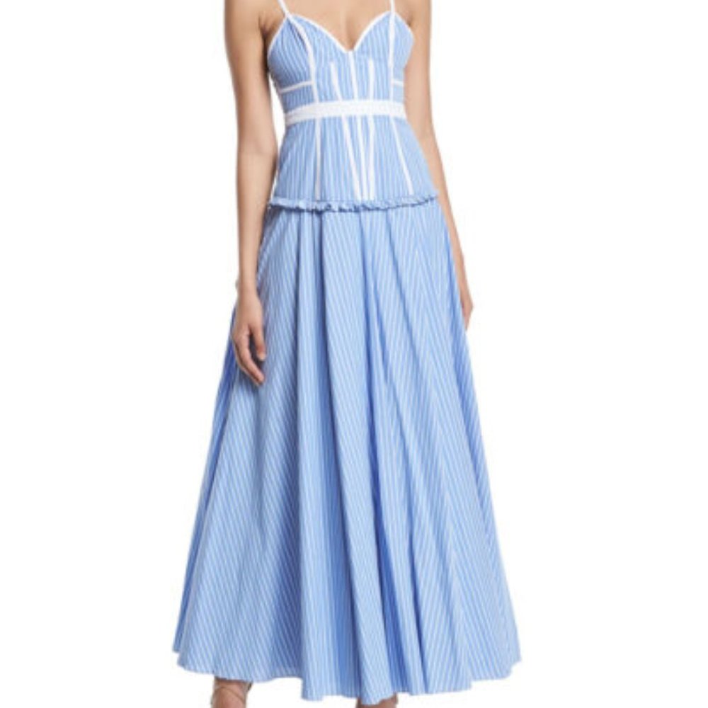 FAME & PARTNERS THE MORROW STRIPED CORSET DRESS sz 10